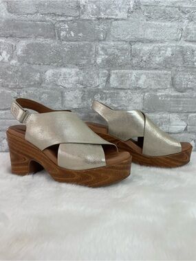 Gentle Souls Kenneth Cole Dani Crisscross Wedge Sandals Size 9